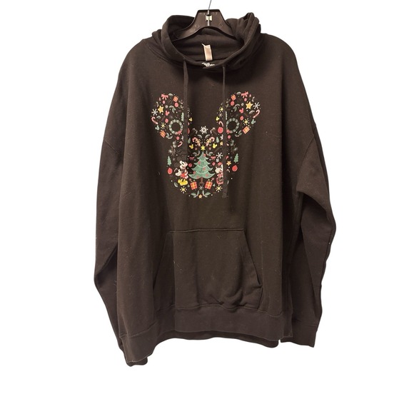 Disney Mickey And Friends Christmas Icon Mix Mouse Ears Hoodie Plus Size 3XL - Picture 2 of 6